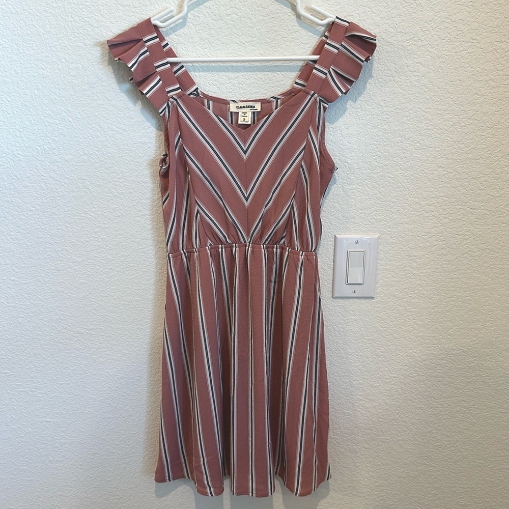 Monteau Women’s Small Pink White and Blue Dress
